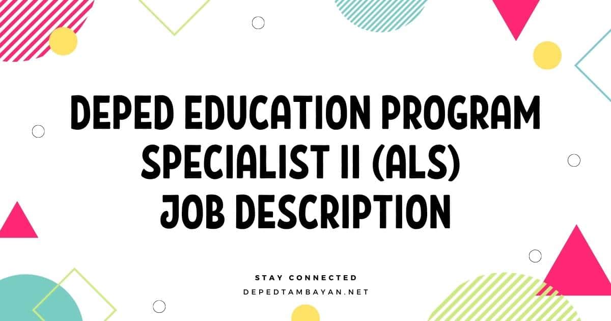 DepEd Education Program Specialist II ALS Job Description DepEd formation-internationale-professionalisez-vos-quipes-l-international