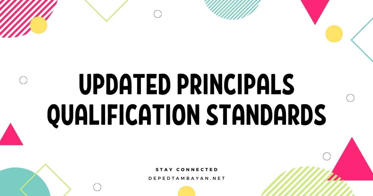 Updated Principals Qualification Standards