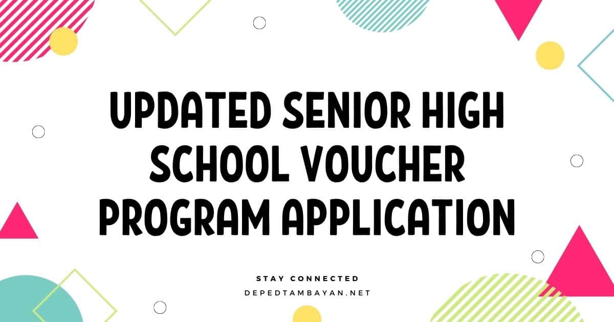 Updated Senior High School Voucher Program Application